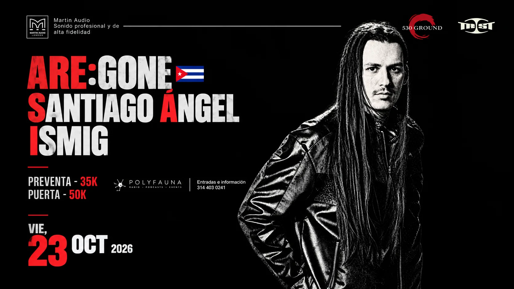 Cartel de ARE : GONE + SANTIAGO ANGEL + ISMIG