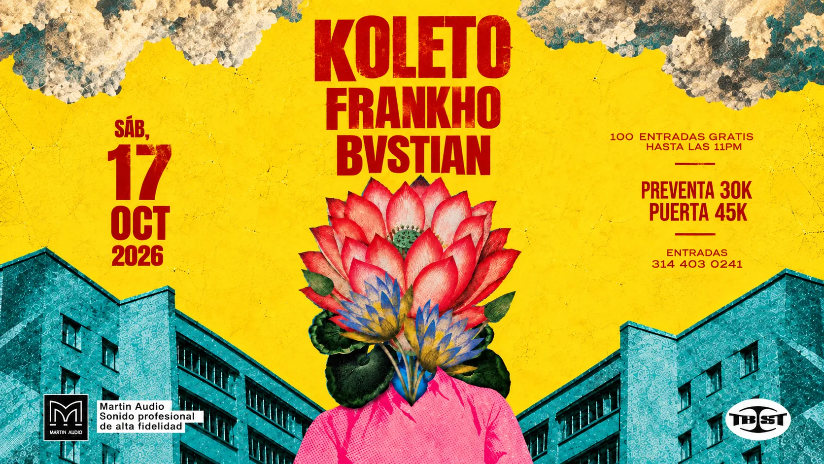 Cartel de KOLETO + FRANKHO + BVSTIAN